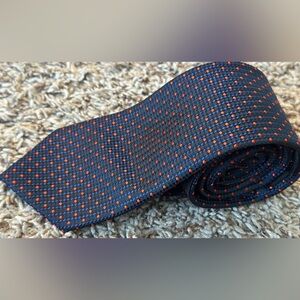Banana Republic tie, navy and red polka dots